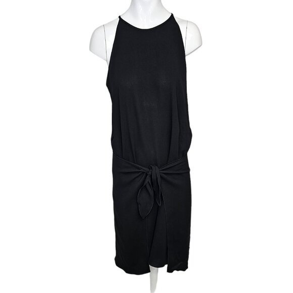 Aritzia Wilfred Womens Wrap Front Dress Black Size Small - Picture 1 of 9